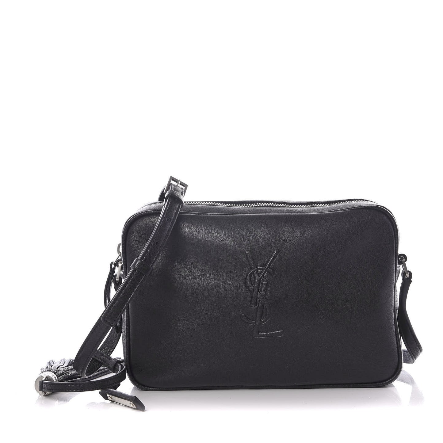 Lambskin Monogram Small Lou Camera Bag Black