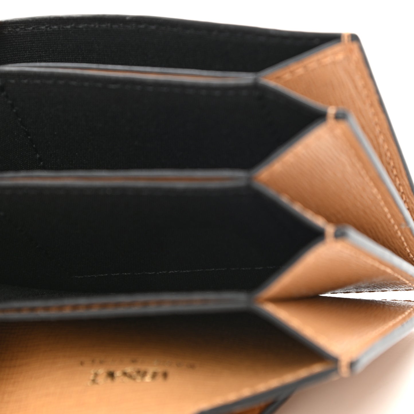 Saffiano Virtus Accordion Wallet Camel