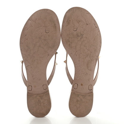 Valentino Garavani PVC Jelly Rockstud Bow Thong Sandals 40 Poudre 5 of 7