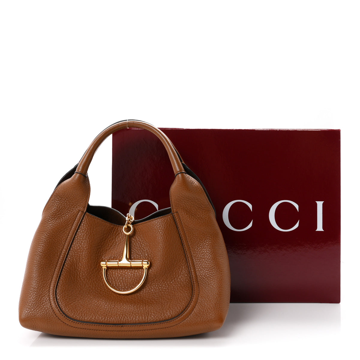 Gucci Grained Calfskin Softbit Medium Shoulder Bag Brown 21 of 21