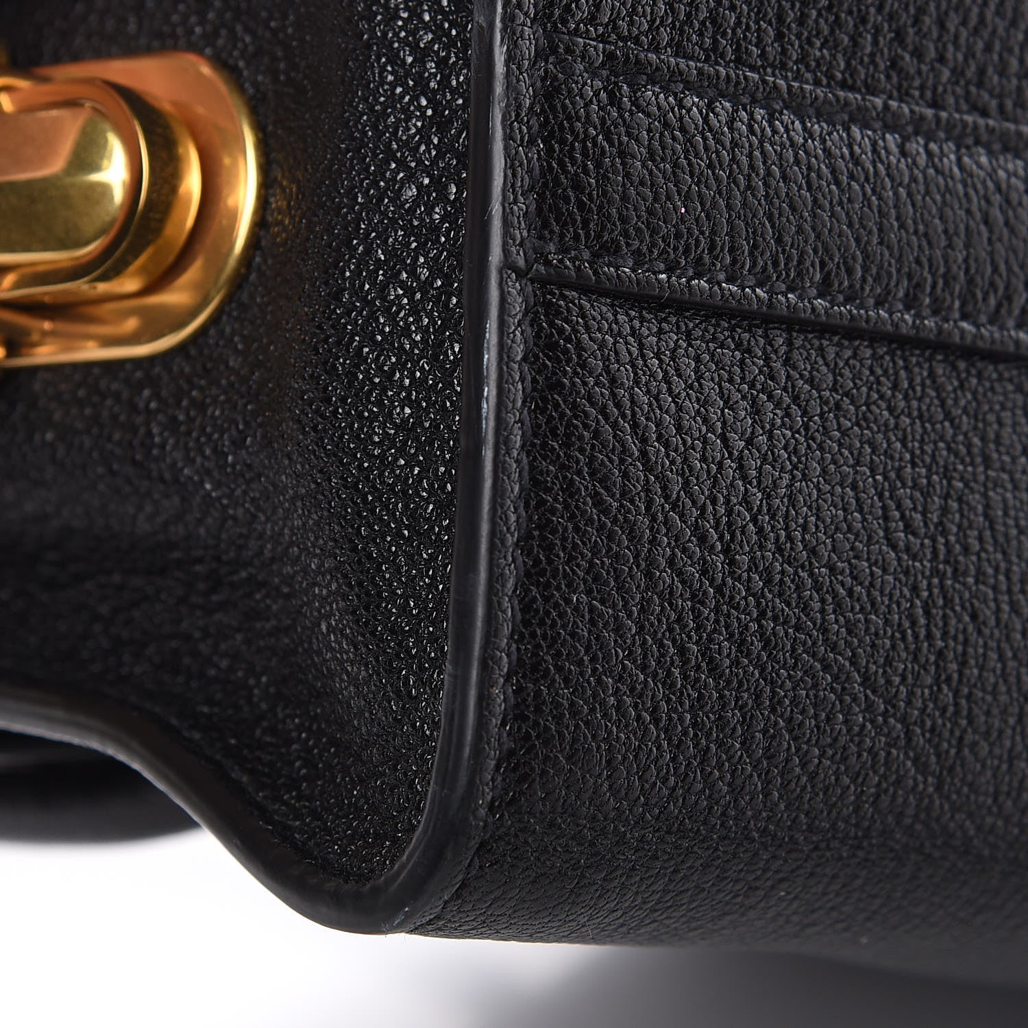 Miu Miu Goatskin Madras Fiocco Bow Top Handle Tote Black 10 of 10