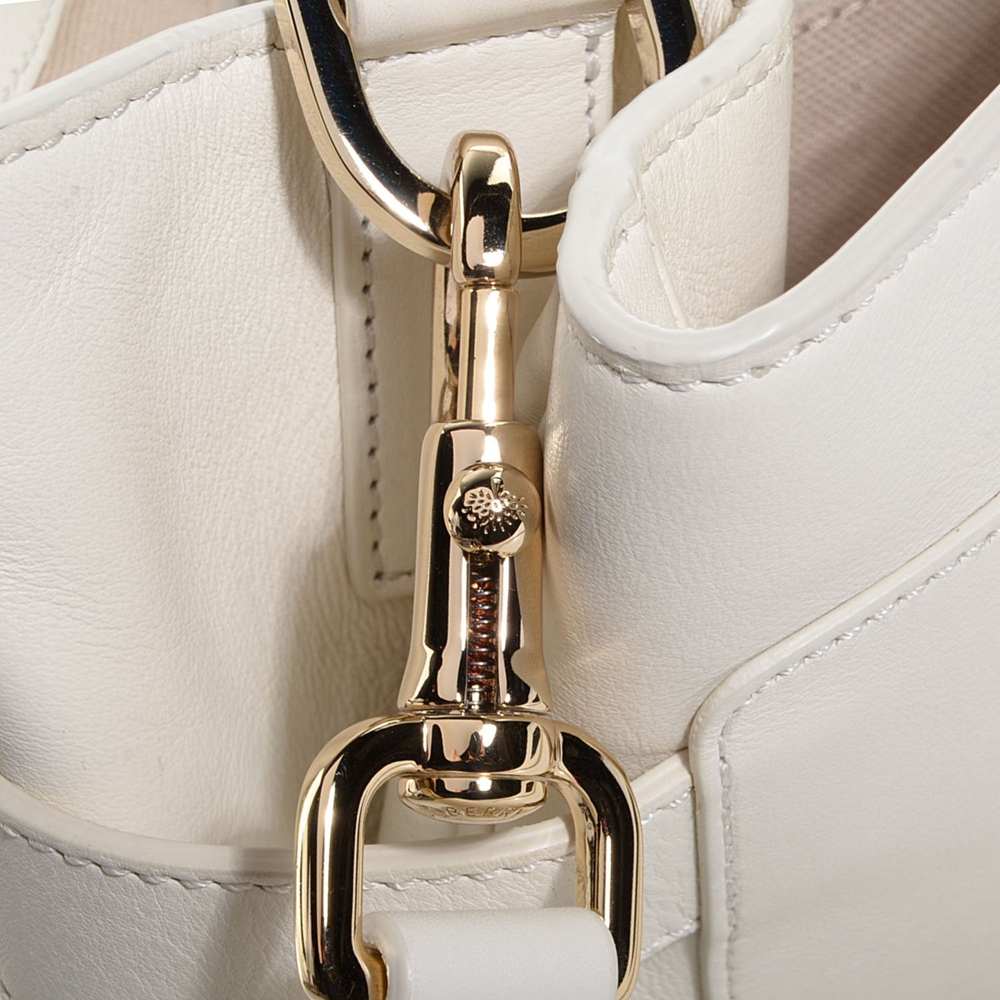 Silky Calfskin Oversized Alexa Cream