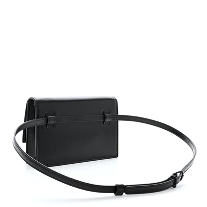 Balenciaga Shiny Box Calfskin Monochrome XS Sharp Belt Bag Black 4 of 15