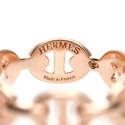 Hermes 18K Rose Gold PM Chaine D'Ancre Enchainee Ring 50 5.25 4 of 5
