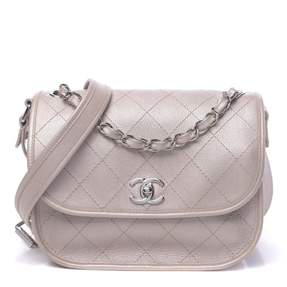 Chanel Metallic Calfskin Quilted Jungle Stroll Messenger Bag Gold 1 of 10