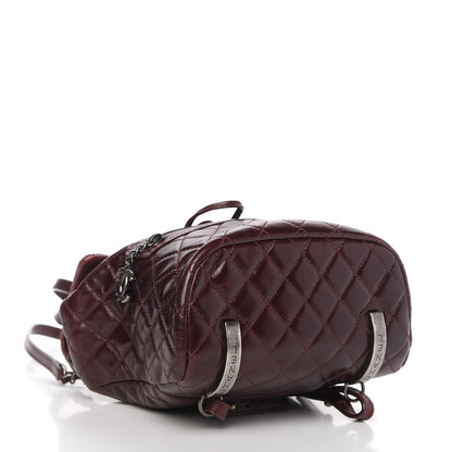 Chanel Glazed Calfskin Quilted Small Salzburg Backpack Burgundy 4 of 10