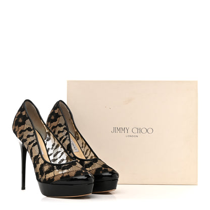 Jimmy Choo Lace Patent Pumps 36.5 Black 11 of 11