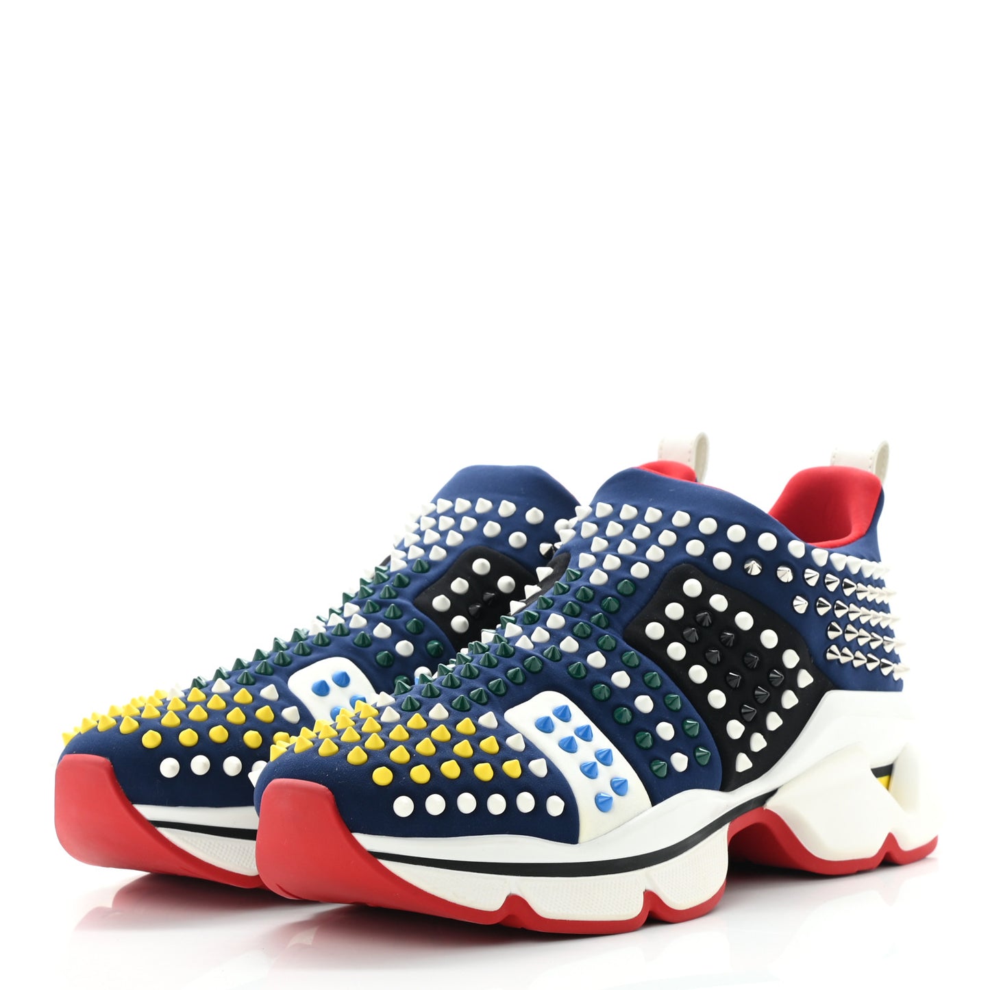 Neoprene Mens Spike Sock Flat Sneakers 44 Multicolor