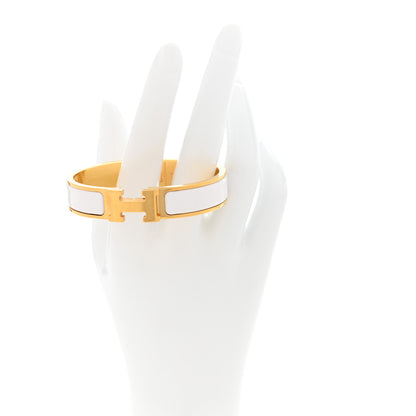Hermes Enamel Narrow Clic Clac H Bracelet PM White 2 of 5