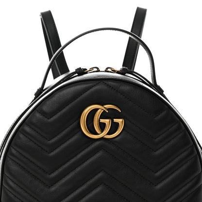 Gucci Calfskin Matelasse GG Marmont Backpack Black 9 of 16