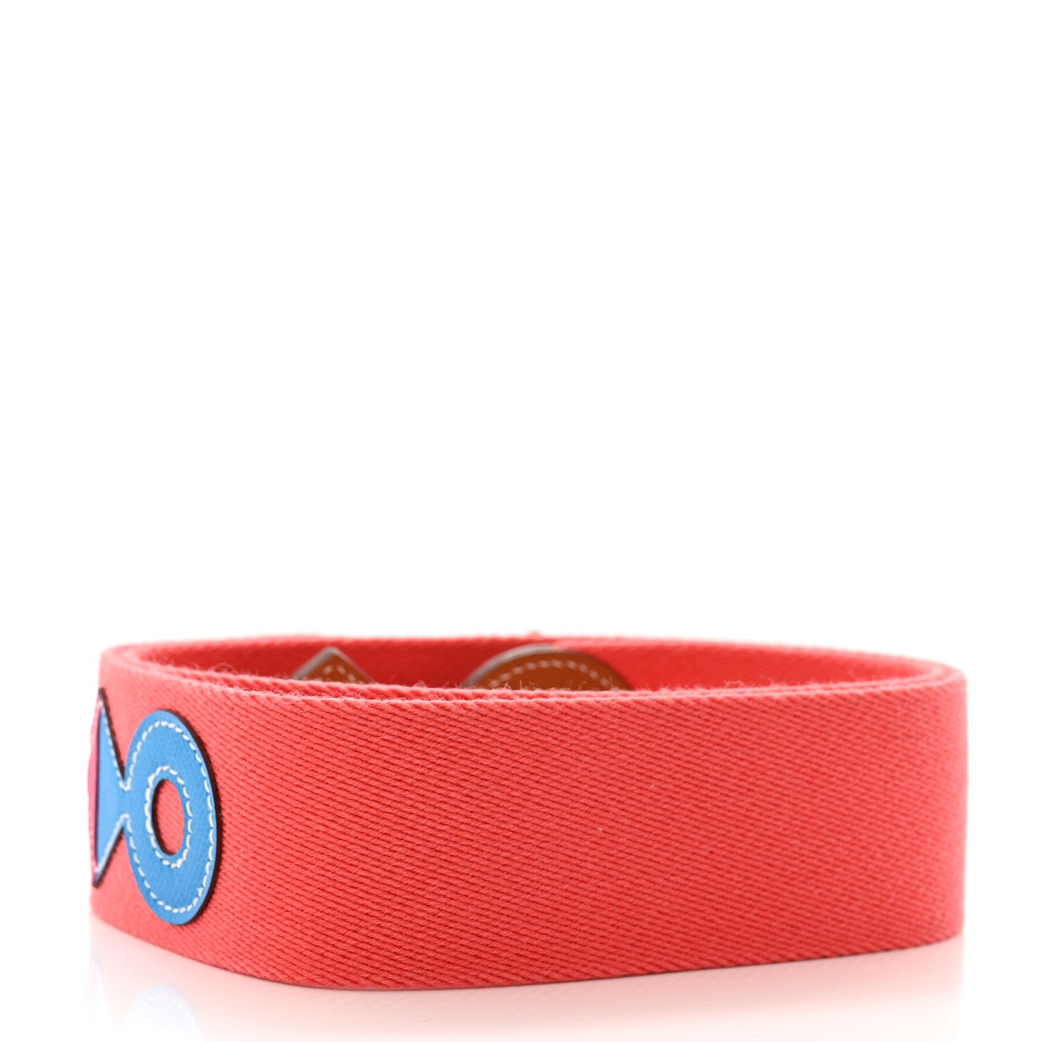 Hermes Toile Epsom 105mm Attelage Shoulder Strap Rose Texas Gold Rose Tyrien Bleu Frida 2 of 4