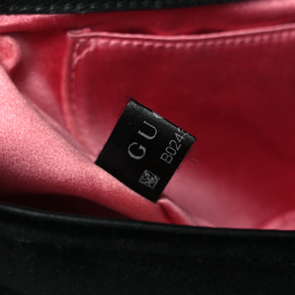 Gucci Velvet Matelasse Mini GG Marmont Shoulder Bag Black 8 of 11