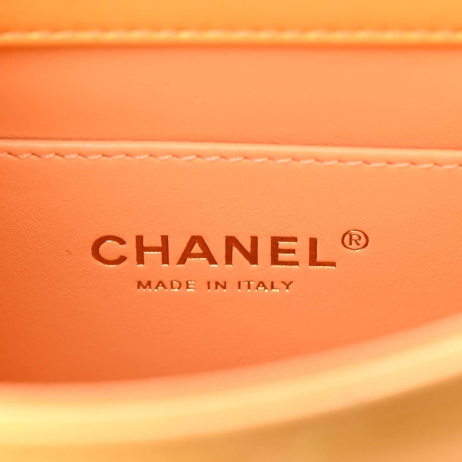 Chanel Pearly Lambskin Quilted Pearl Small Flap Orange 6 of 11