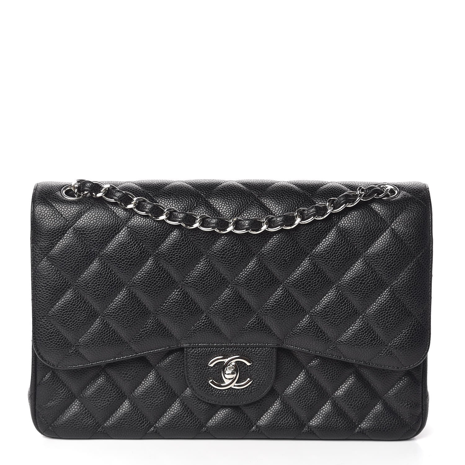 Chanel Caviar Quilted Jumbo Double Flap Black 1 of 11