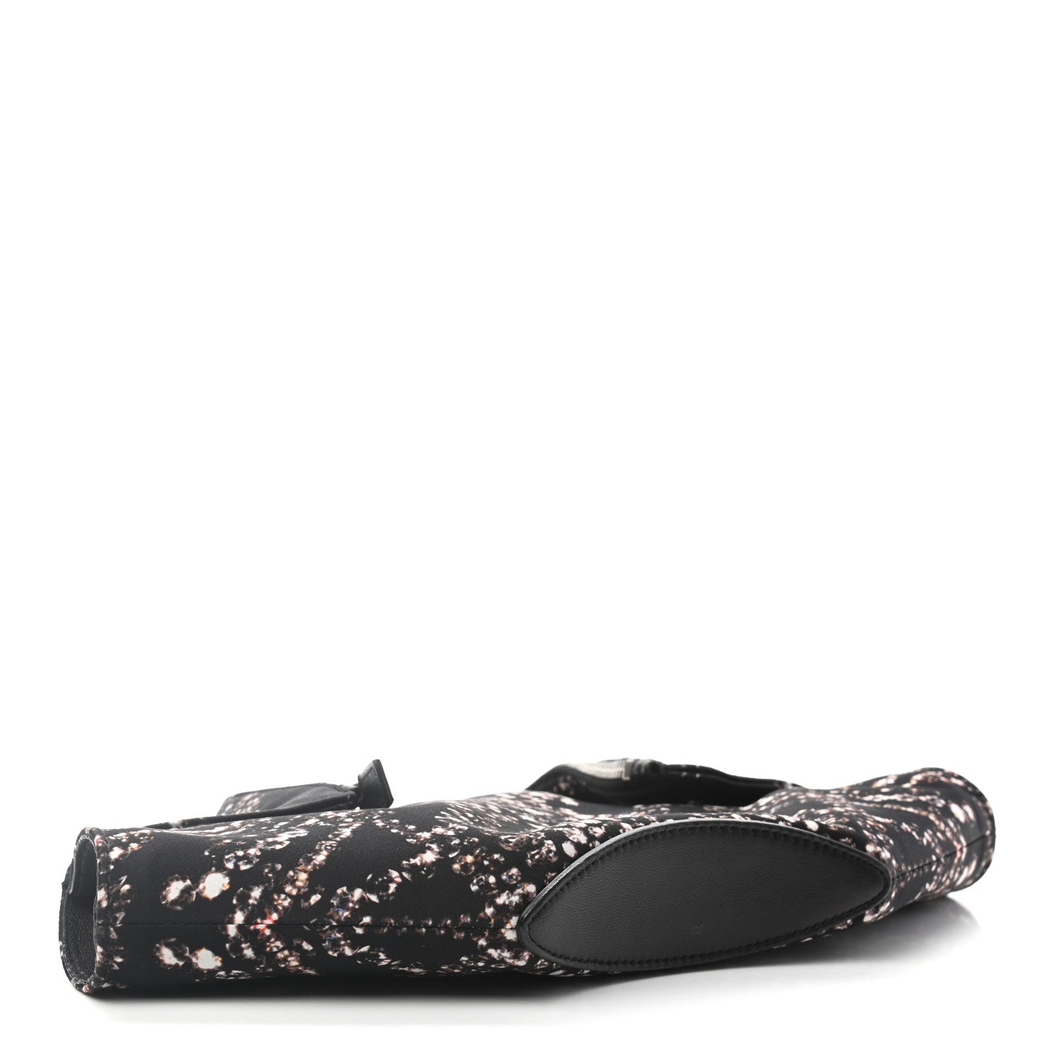 Alexander McQueen Silk Dandelion Print De Manta Clutch Black 4 of 8