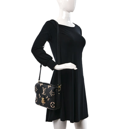 Louis Vuitton Empreinte Monogram Giant Pochette Metis Black Beige 2 of 11