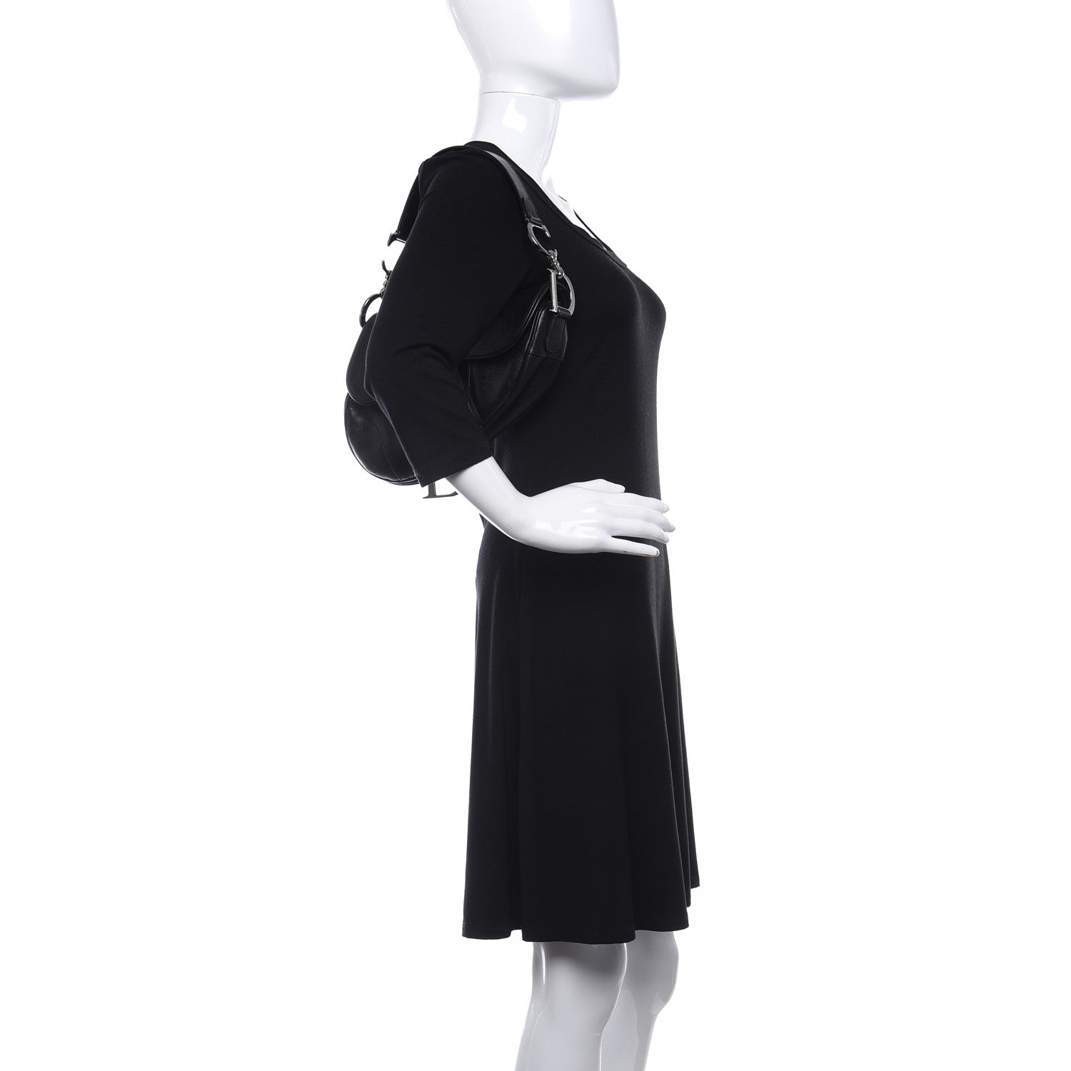 Christian Dior Calfskin Saddle Bag Black 2 of 15