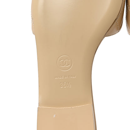 Chanel Lambskin Quilted CC Turnlock Sandals 35.5 Beige 7 of 10