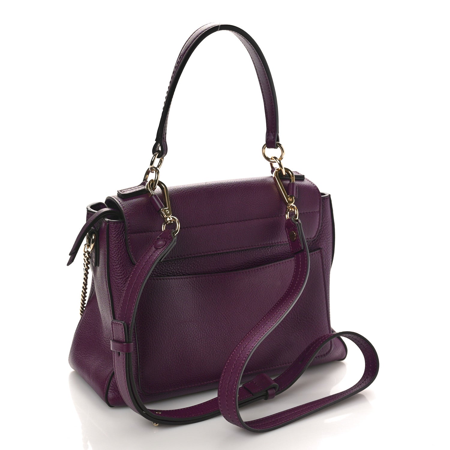 Chloe Calfskin Small Faye Day Shoulder Bag Intense Violine 3 of 9