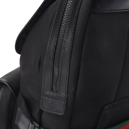 Gucci Techno Canvas Web Band Single Buckle Backpack Black 10 of 11