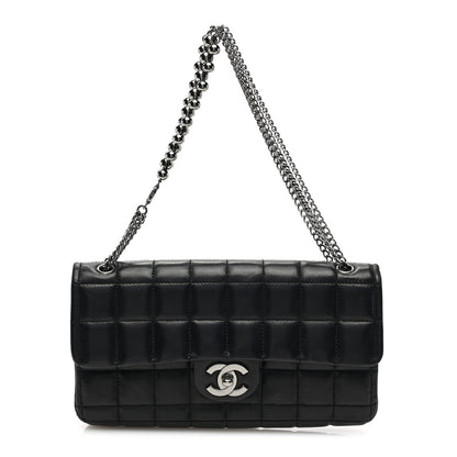 Chanel Lambskin East West Chocolate Bar Chain Flap Black 1 of 10