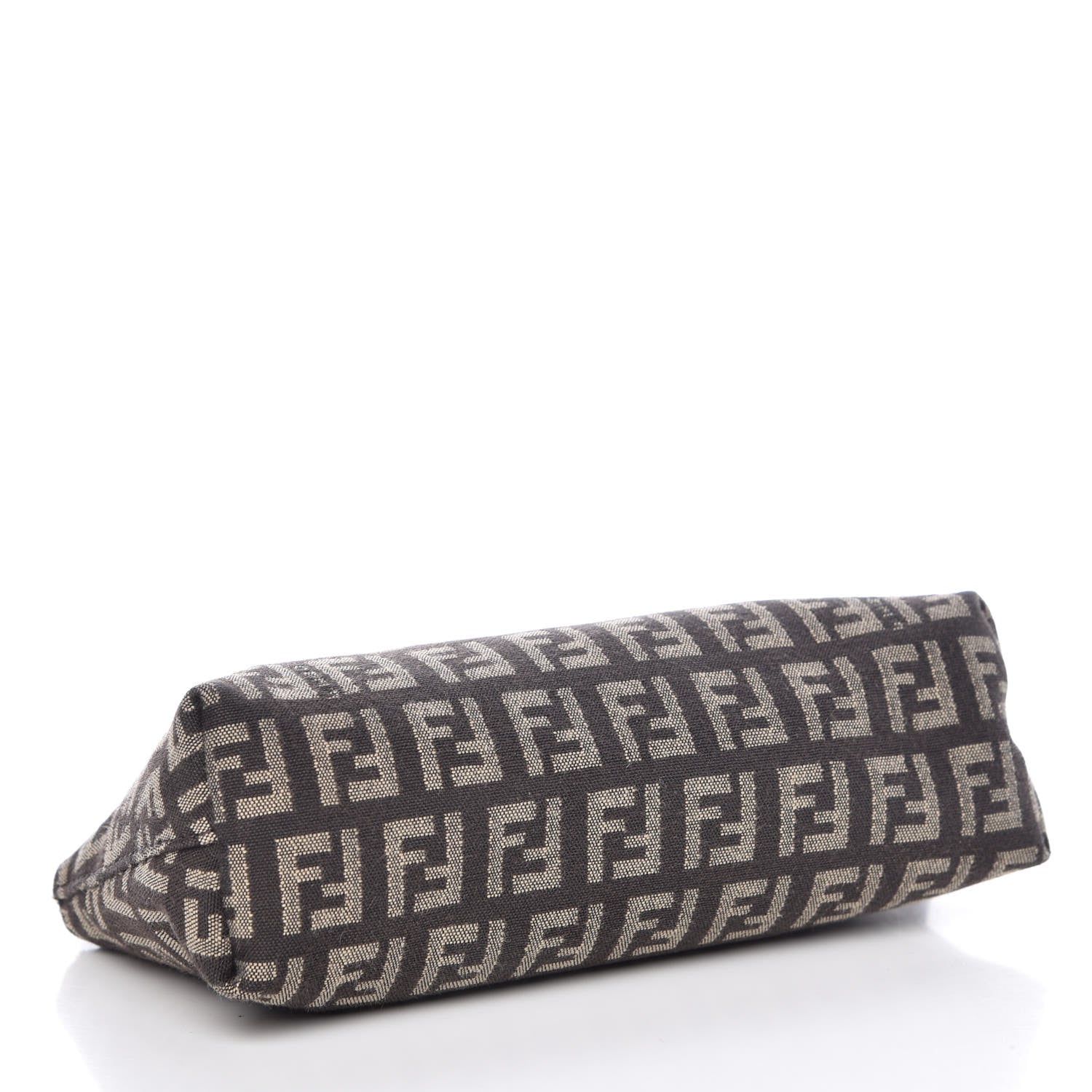 Fendi Zucchino Vitello Cosmetic Pouch Testa di Moro Beige 4 of 9