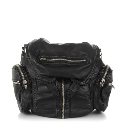 Alexander Wang Lambskin Marti Backpack Washed Black Rhodium Hardware 1 of 7