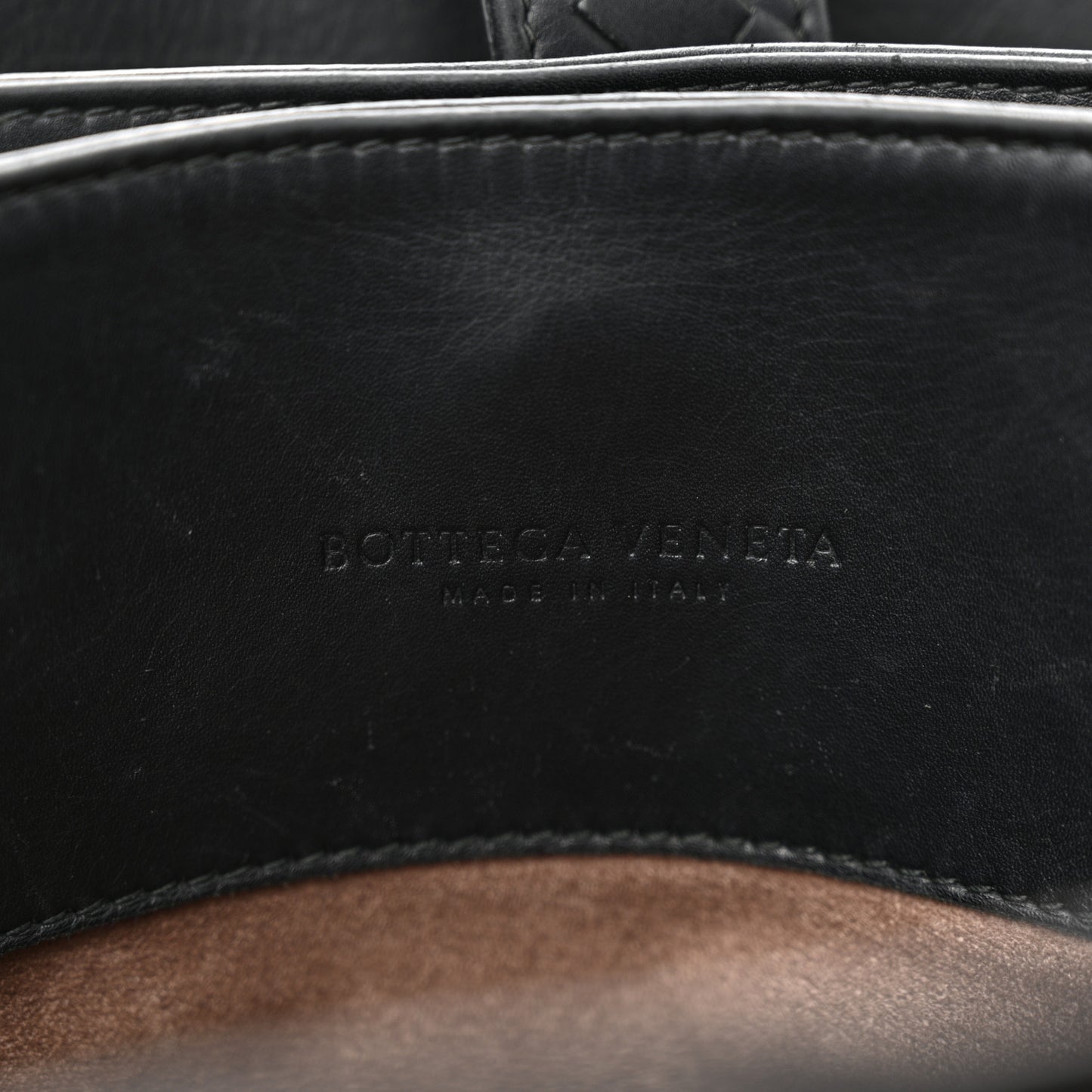 Light Calf Intrecciato Small Roma Black
