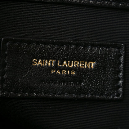 Saint Laurent Lambskin Carre Quilted Small Cassandre Bucket Bag Black 6 of 10