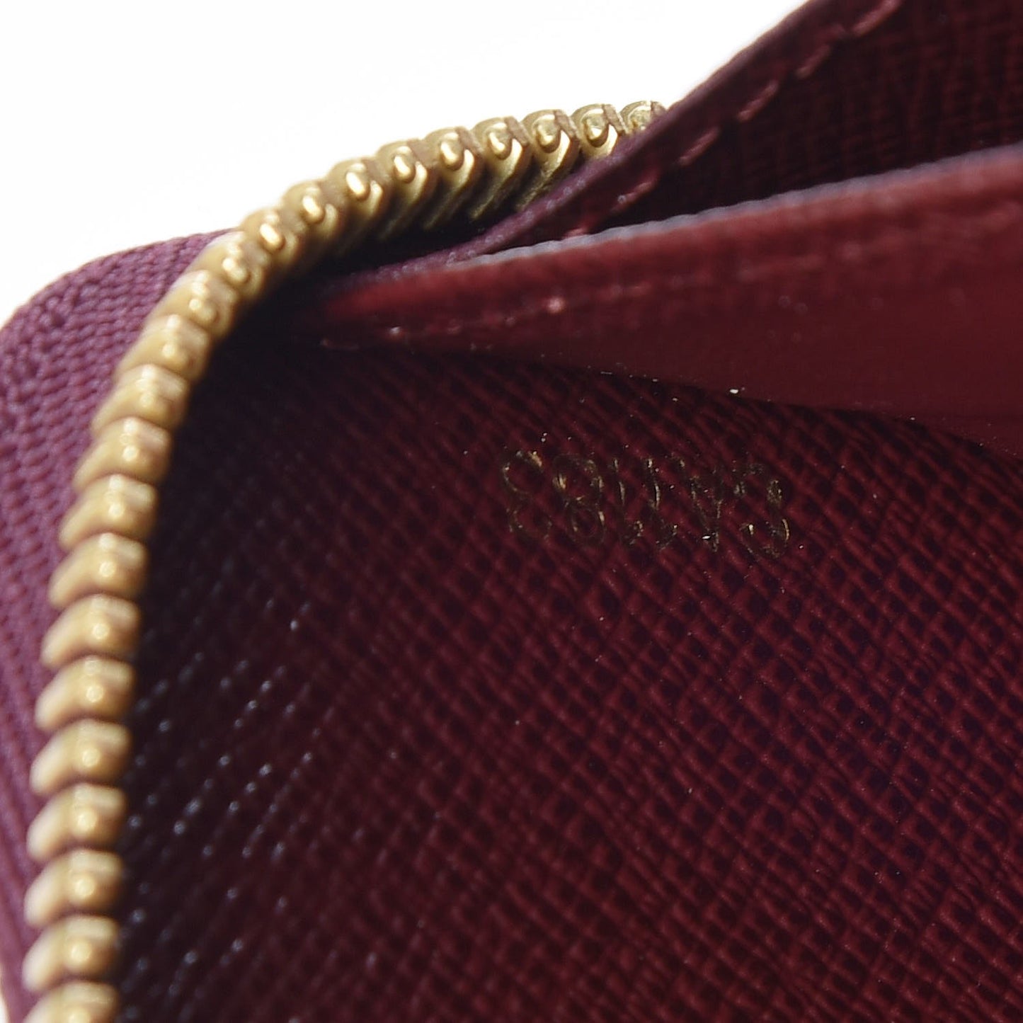 Damier Paillettes Zippy Wallet Red
