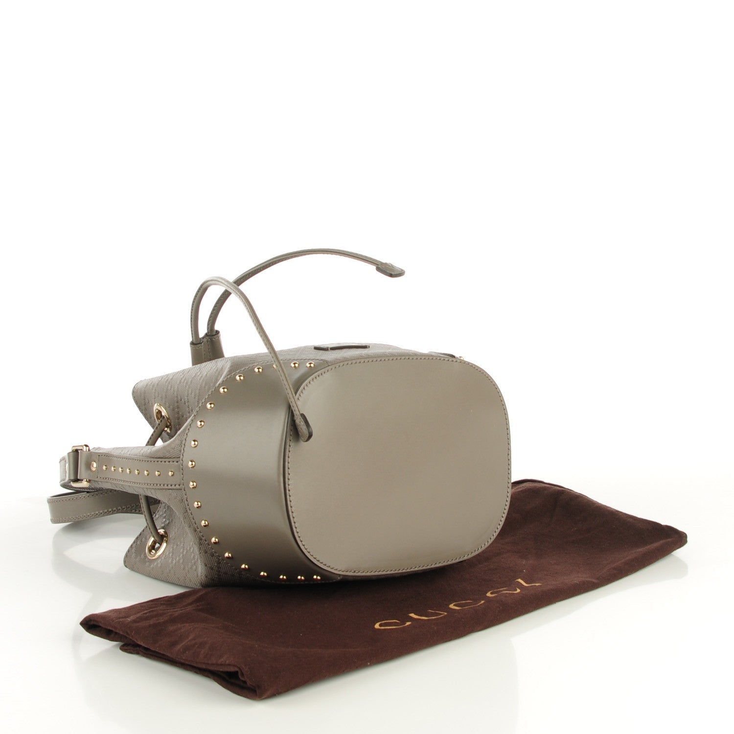 Gucci Bright Diamante Studded Small Bucket Bag Loess 4 of 7