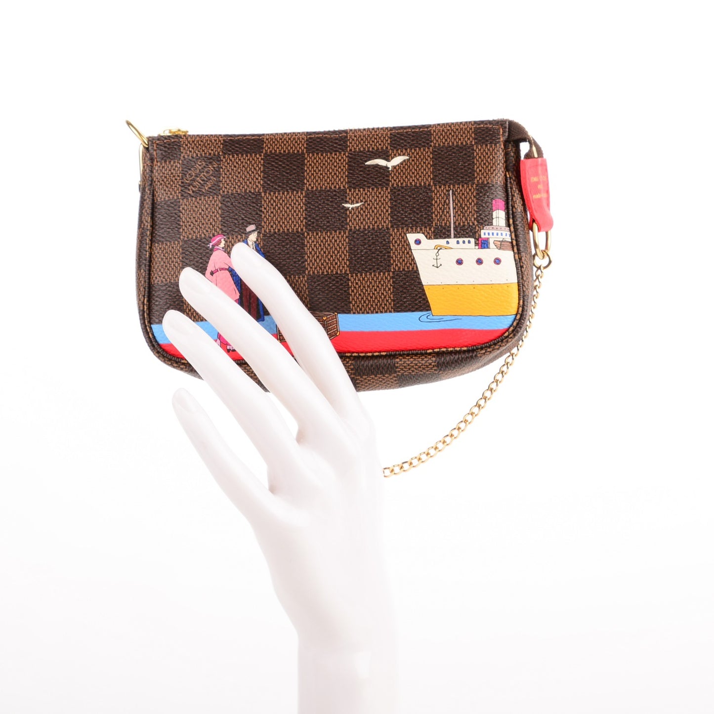 Damier Ebene 2016 Christmas Animation Mini Pochette Accessories