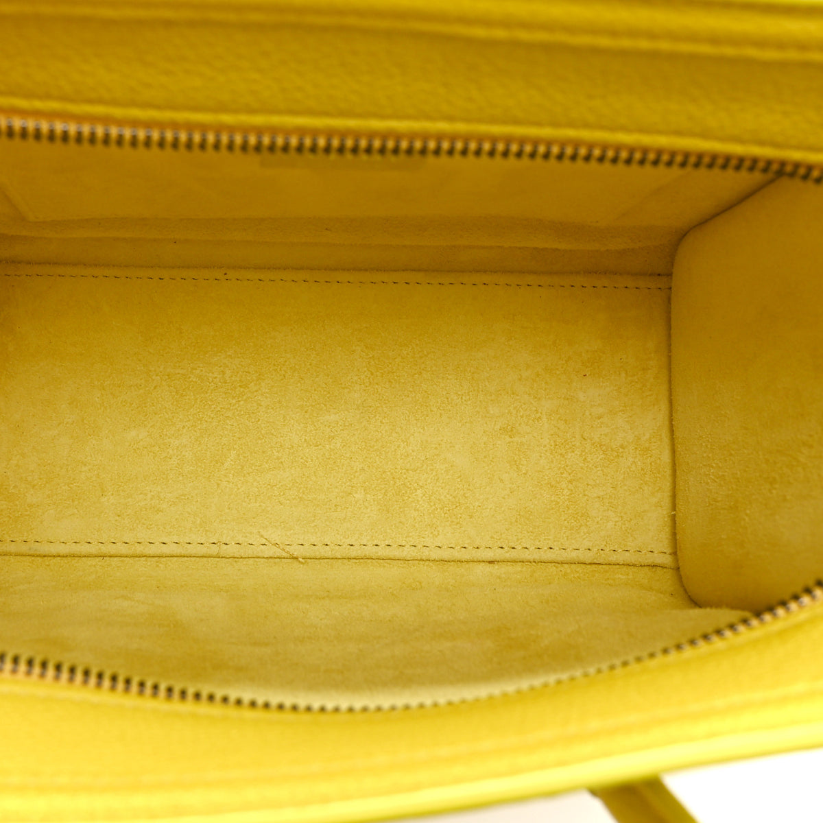Drummed Calfskin Nano Luggage Citron