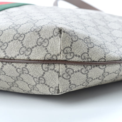 Gucci GG Supreme Monogram Web Ophidia Half Moon Hobo Brown 10 of 10