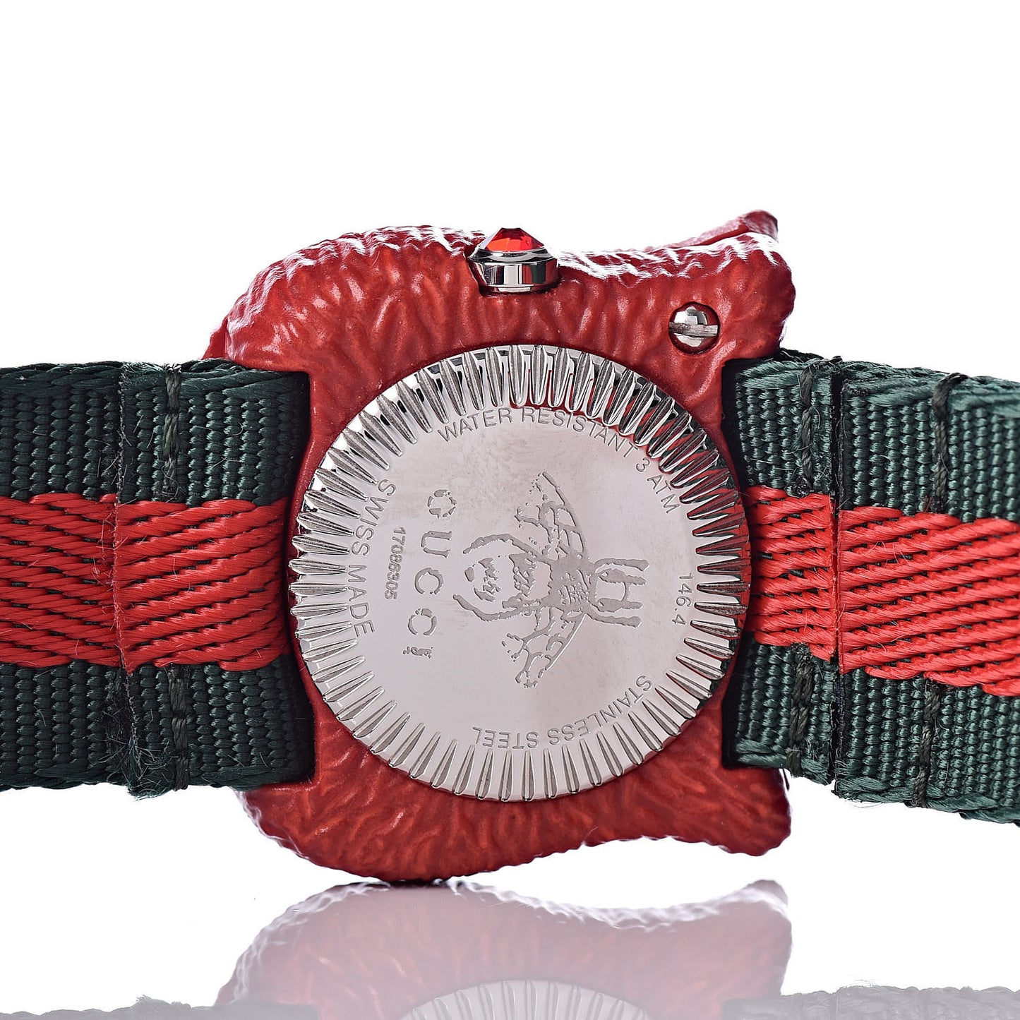 Stainless Steel Nylon 32mm Le Marche Des Merveilles Tiger Quartz Watch Red