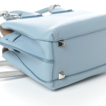 MCM Grained Calfskin Mini Milla Tote Sky Blue 6 of 7