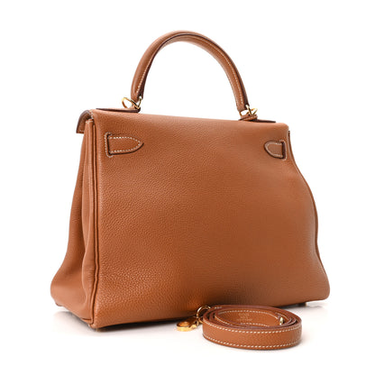 Hermes Togo Kelly Retourne 28 Gold 3 of 10