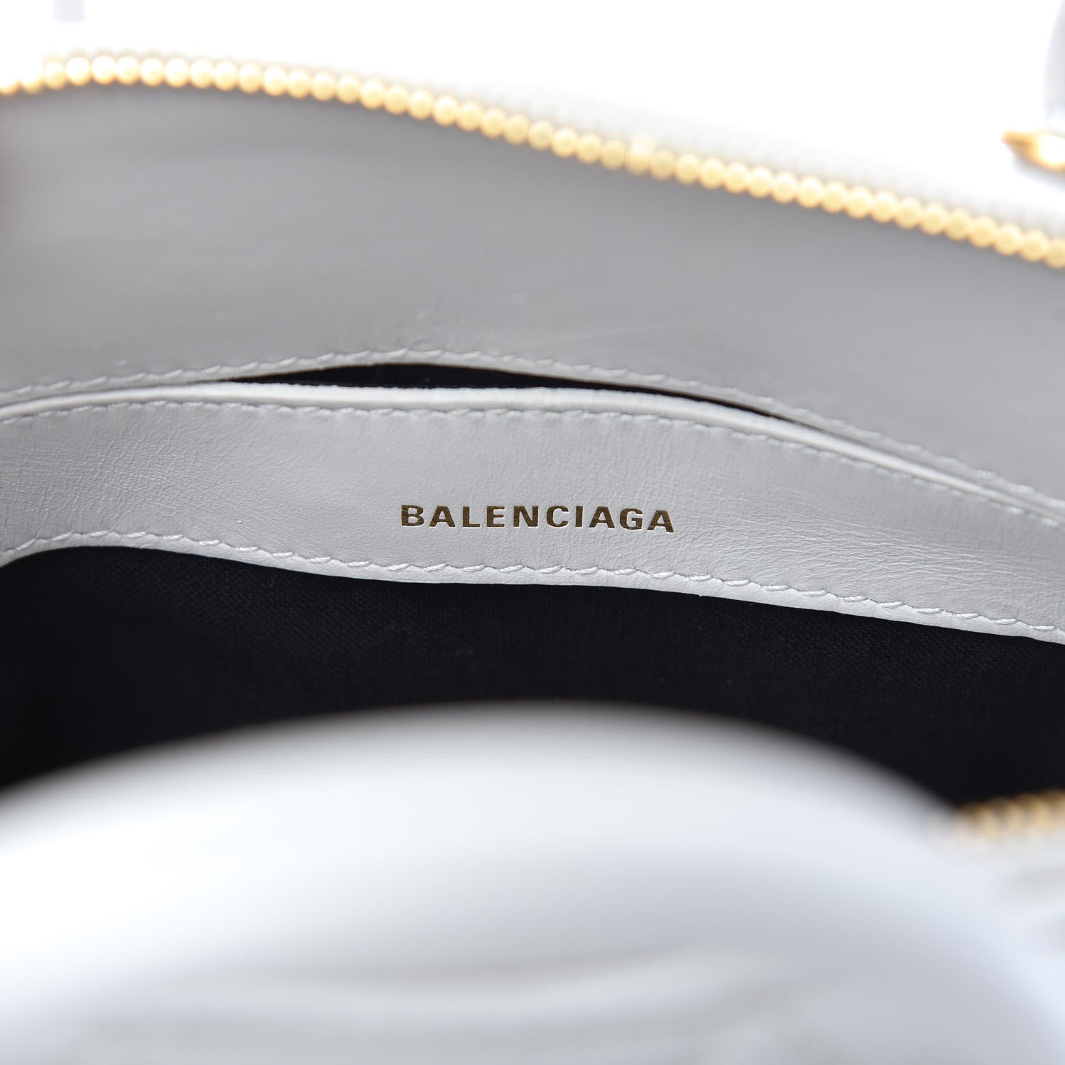 Balenciaga Nappa Calfskin Quilted XXS Ville Top Handle Bag White 8 of 9