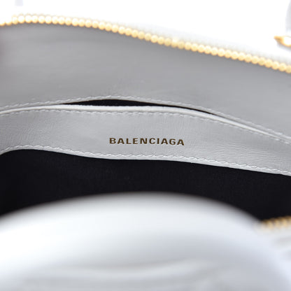 Balenciaga Nappa Calfskin Quilted XXS Ville Top Handle Bag White 8 of 9