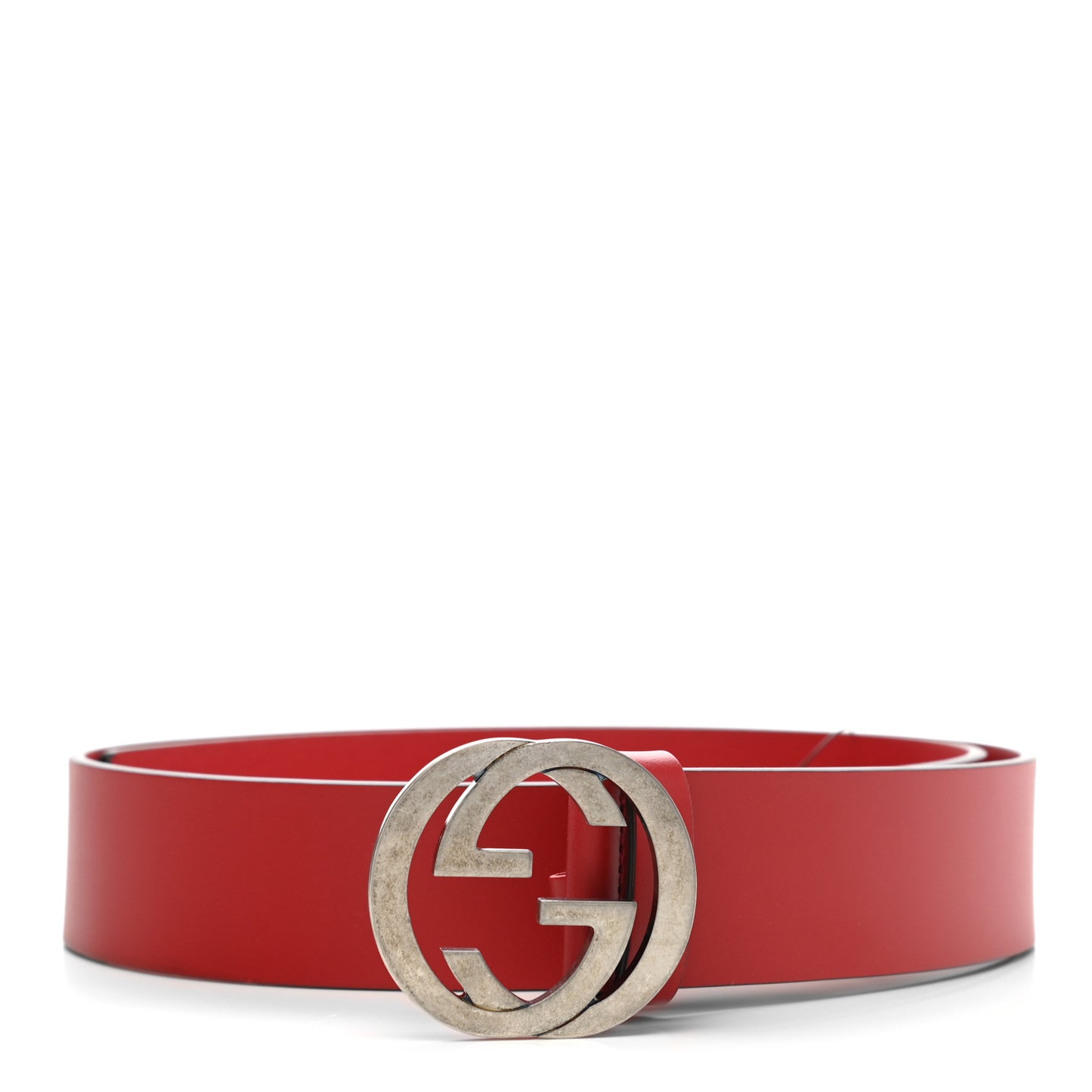 Selleria Calfskin Mens Interlocking G 37mm Belt 90 36 Rosso