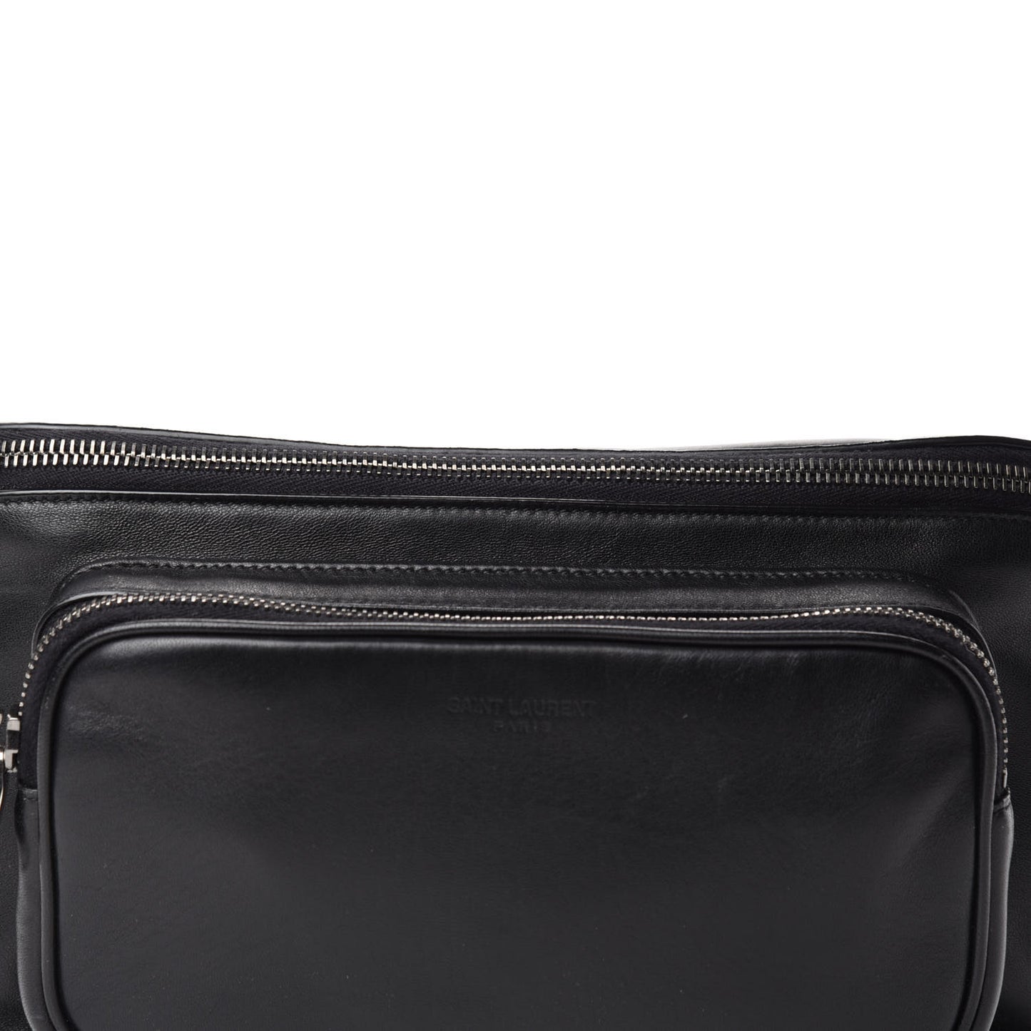 Lambskin Subway Belt Bag Black
