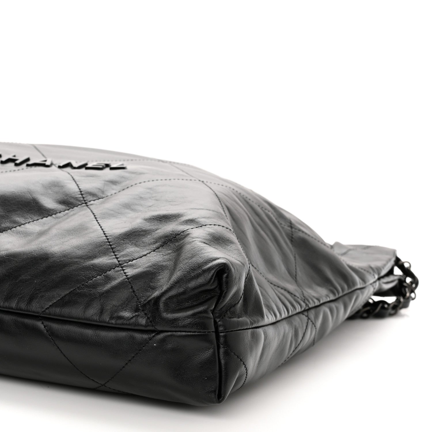 Chanel Shiny Calfskin Quilted Chanel 22 So Black 10 of 10