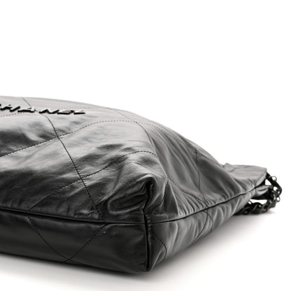 Chanel Shiny Calfskin Quilted Chanel 22 So Black 10 of 10