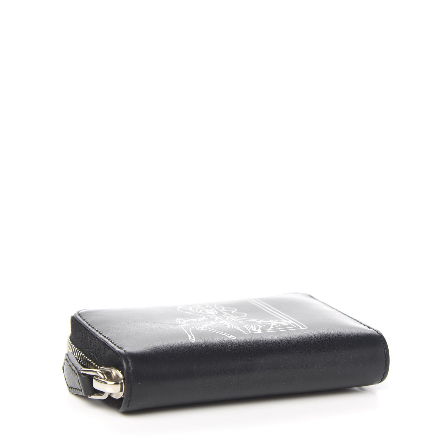 Givenchy Calfskin Iconic Bambi Print Mini Zip Wallet Black White 3 of 7