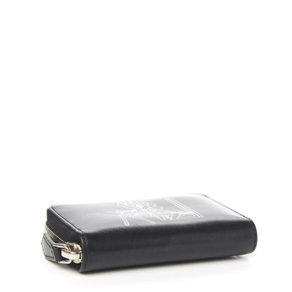Givenchy Calfskin Iconic Bambi Print Mini Zip Wallet Black White 3 of 7