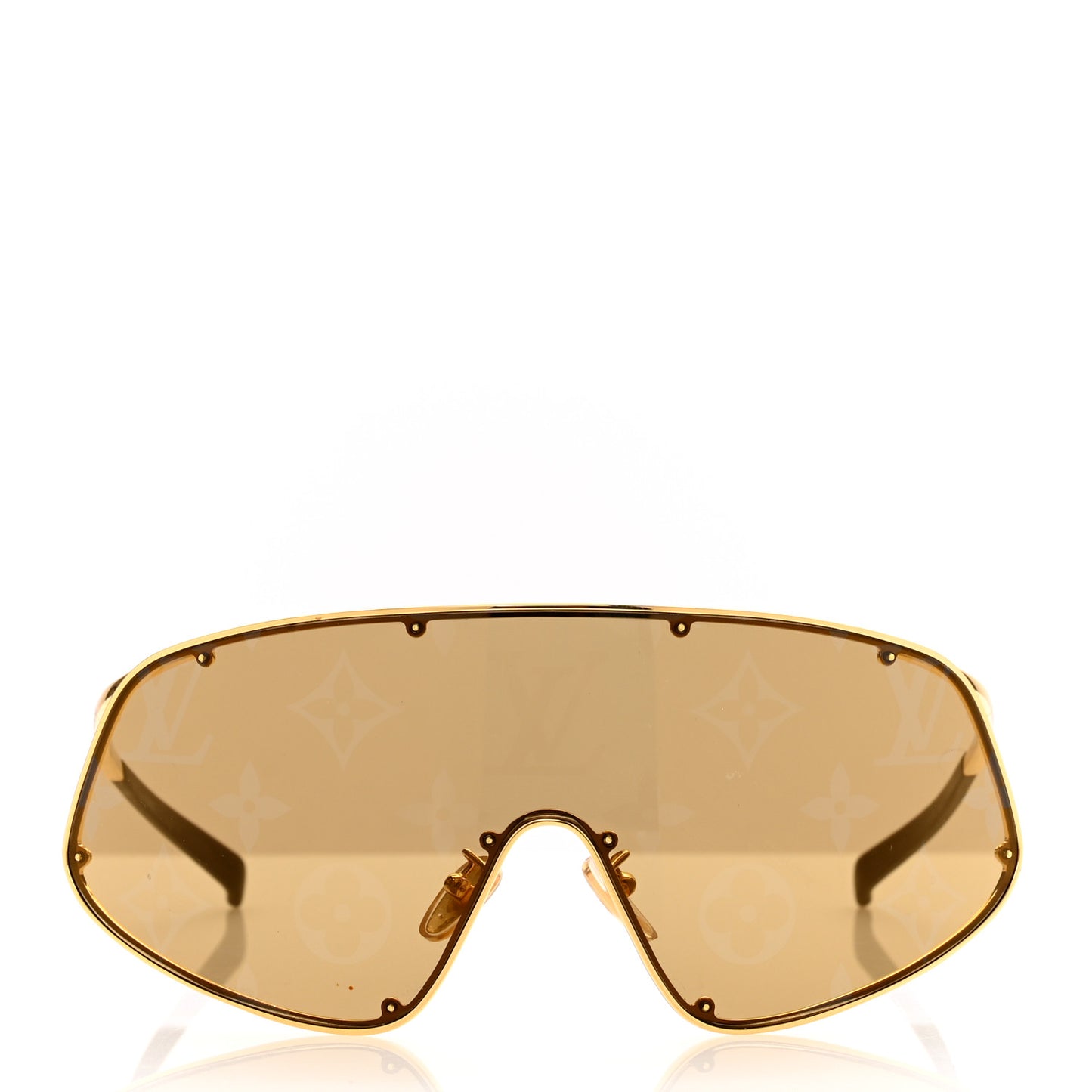 Metal LV Golden Mask Sunglasses Gold
