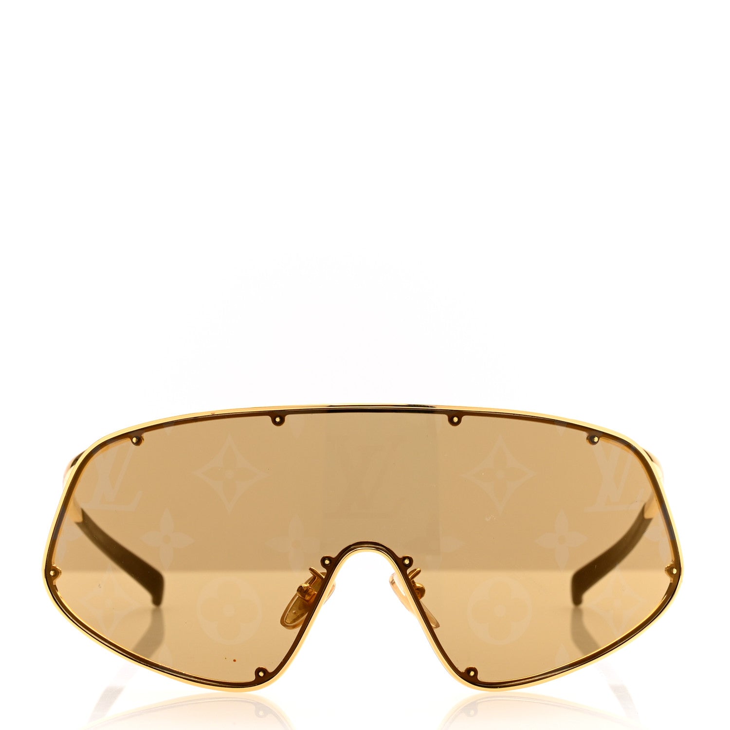 Louis Vuitton Metal LV Golden Mask Sunglasses Gold 2 of 7