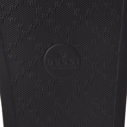 Gucci Satin Web Bow Slide Sandals 35 Black 7 of 9