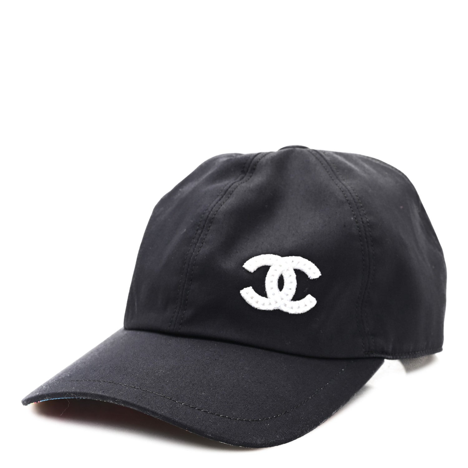 Chanel Cotton Sequin CC Cap Hat Black 1 of 8