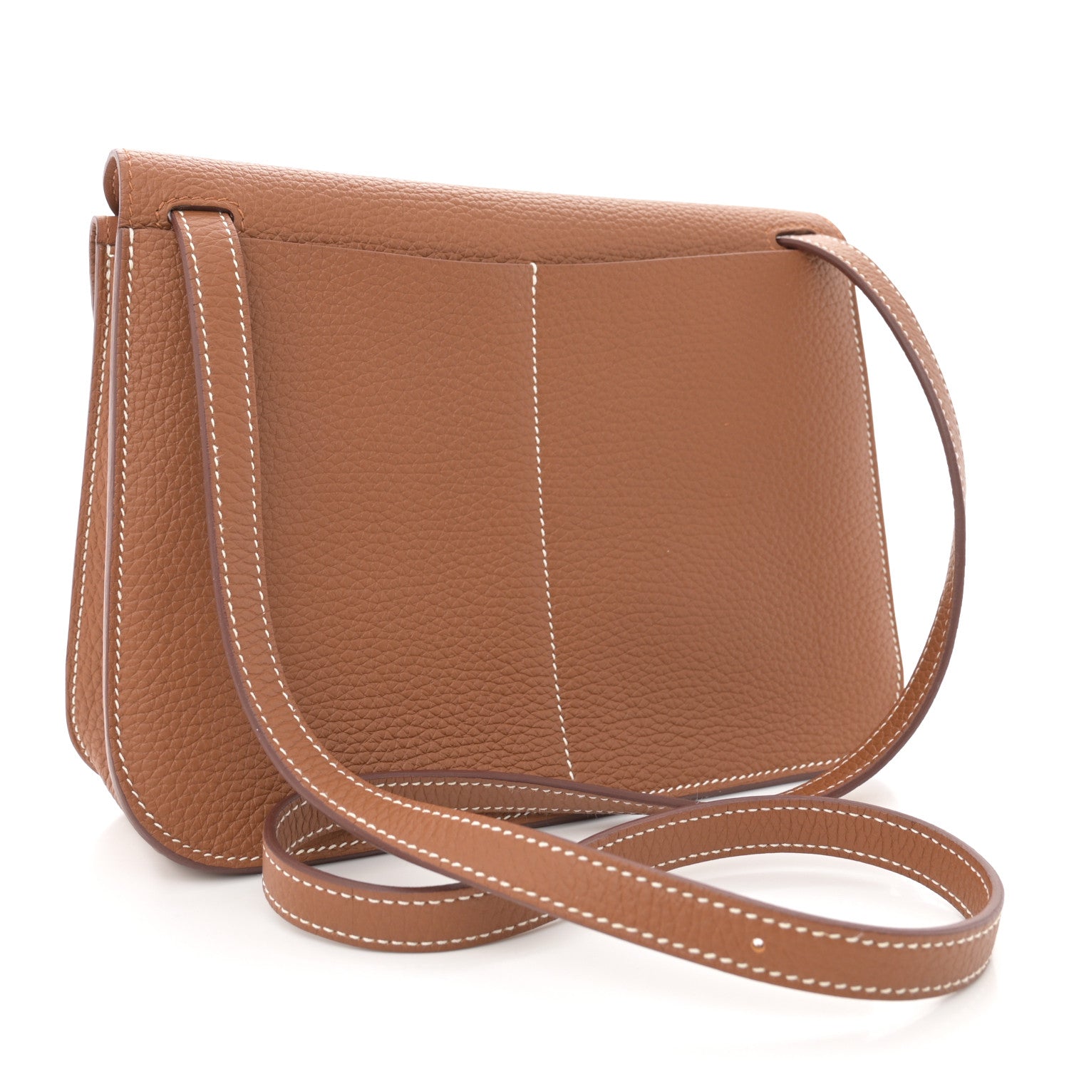 Hermes Taurillon Clemence Halzan 25 Gold 2 of 9